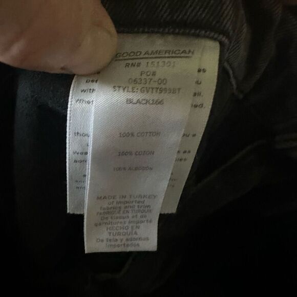 Good American distressed washed black 90’s 10/30 luxe wedgie jeans - Picture 5 of 6